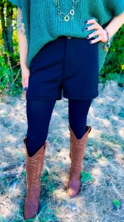 The ZigZag Stripe Black Wow Factor Shorts [NO RETURNS]