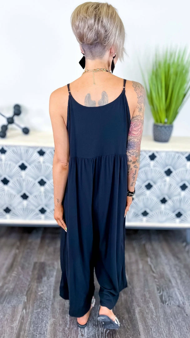 The ZigZag Stripe Black You Shine Jumpsuit JUMPSUITS & ROMPERS