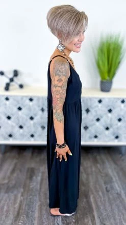 The ZigZag Stripe Black You Shine Jumpsuit JUMPSUITS & ROMPERS