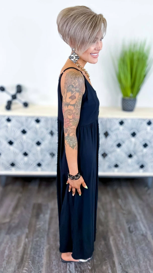 The ZigZag Stripe Black You Shine Jumpsuit JUMPSUITS & ROMPERS