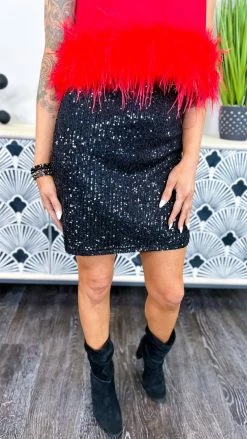 The ZigZag Stripe Black Your Birthday Skirt BOTTOMS