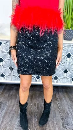 The ZigZag Stripe Black Your Birthday Skirt BOTTOMS