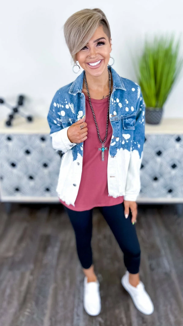 BiBi Bleach Ombre Denim Jacket