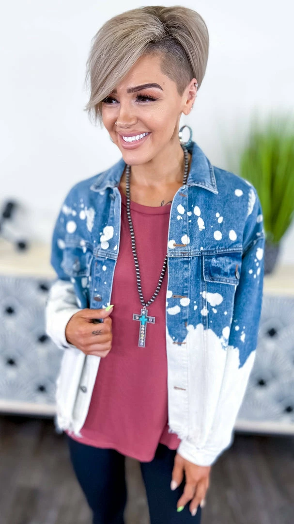 BiBi Bleach Ombre Denim Jacket