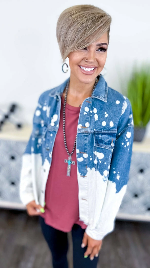 BiBi Bleach Ombre Denim Jacket