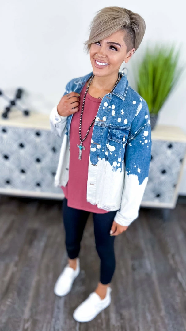BiBi Bleach Ombre Denim Jacket