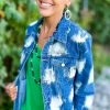 BiBi OUTERWEAR Bleach Spotted Denim Jacket