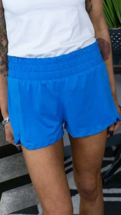 The ZigZag Stripe Blue Campus Crush Shorts [NO RETURNS]