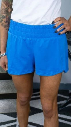 The ZigZag Stripe Blue Campus Crush Shorts [NO RETURNS]