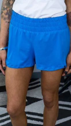 The ZigZag Stripe Blue Campus Crush Shorts [NO RETURNS]