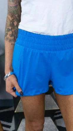 The ZigZag Stripe Blue Campus Crush Shorts [NO RETURNS]