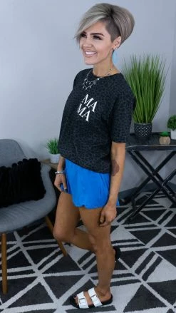 The ZigZag Stripe Blue Campus Crush Shorts [NO RETURNS]