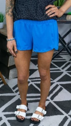 The ZigZag Stripe Blue Campus Crush Shorts [NO RETURNS]