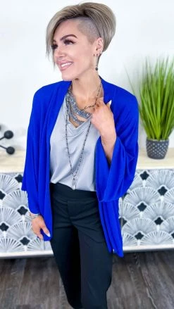 The ZigZag Stripe Blue Chime In Cardigan