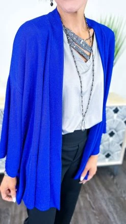 The ZigZag Stripe Blue Chime In Cardigan