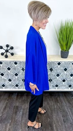 The ZigZag Stripe Blue Chime In Cardigan