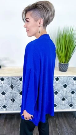 The ZigZag Stripe Blue Chime In Cardigan