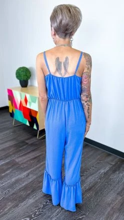The ZigZag Stripe JUMPSUITS & ROMPERS Blue City Dreamer Jumpsuit