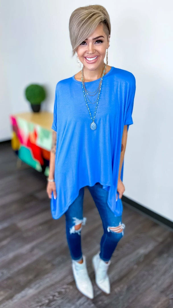 The ZigZag Stripe Blue City Rhythm Top TOPS & TUNICS