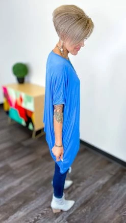 The ZigZag Stripe Blue City Rhythm Top TOPS & TUNICS