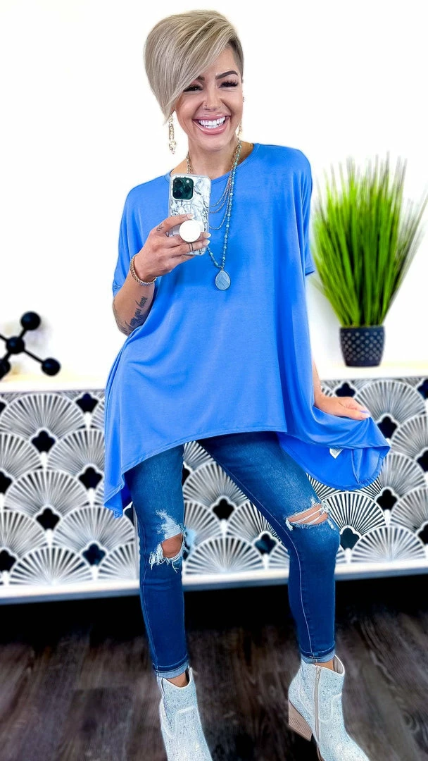 The ZigZag Stripe Blue City Rhythm Top TOPS & TUNICS