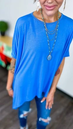 The ZigZag Stripe Blue City Rhythm Top TOPS & TUNICS