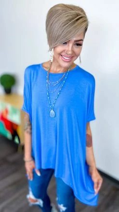 The ZigZag Stripe Blue City Rhythm Top TOPS & TUNICS