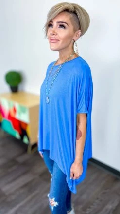 The ZigZag Stripe Blue City Rhythm Top TOPS & TUNICS