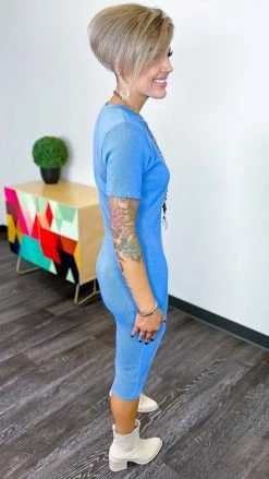 The ZigZag Stripe DRESSES Blue Embracing Us Dress