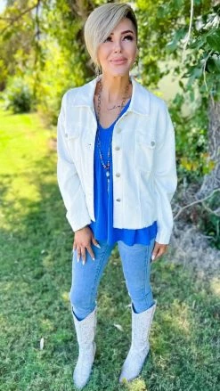 The ZigZag Stripe TOPS & TUNICS Blue Enhanced View Top