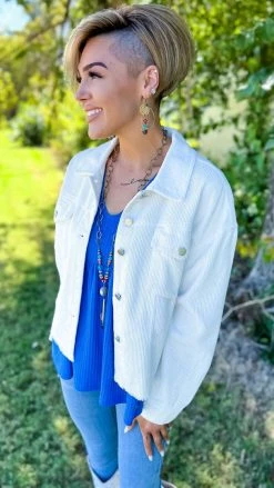 The ZigZag Stripe TOPS & TUNICS Blue Enhanced View Top