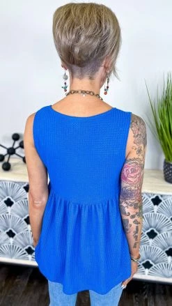 The ZigZag Stripe TOPS & TUNICS Blue Enhanced View Top