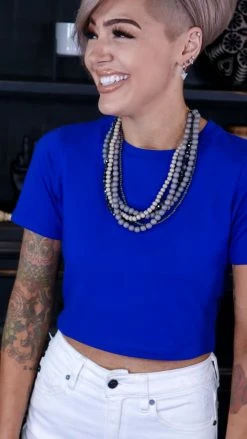 Zenana TOPS & TUNICS Blue Friendly Retreat Top [NO RETURNS]