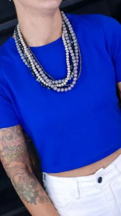 Zenana TOPS & TUNICS Blue Friendly Retreat Top [NO RETURNS]