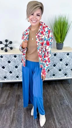 The ZigZag Stripe Blue Gorgeous Day Pants [NO RETURNS]