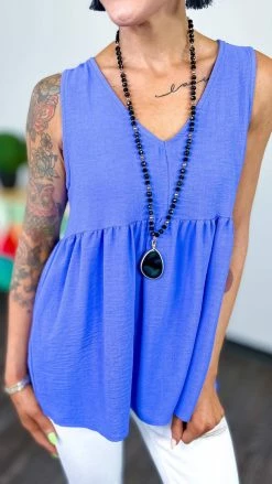 The ZigZag Stripe TOPS & TUNICS Blue Hampton Hills Tank