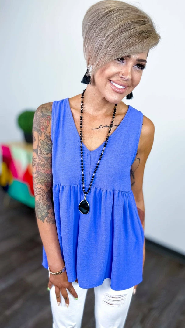 The ZigZag Stripe TOPS & TUNICS Blue Hampton Hills Tank