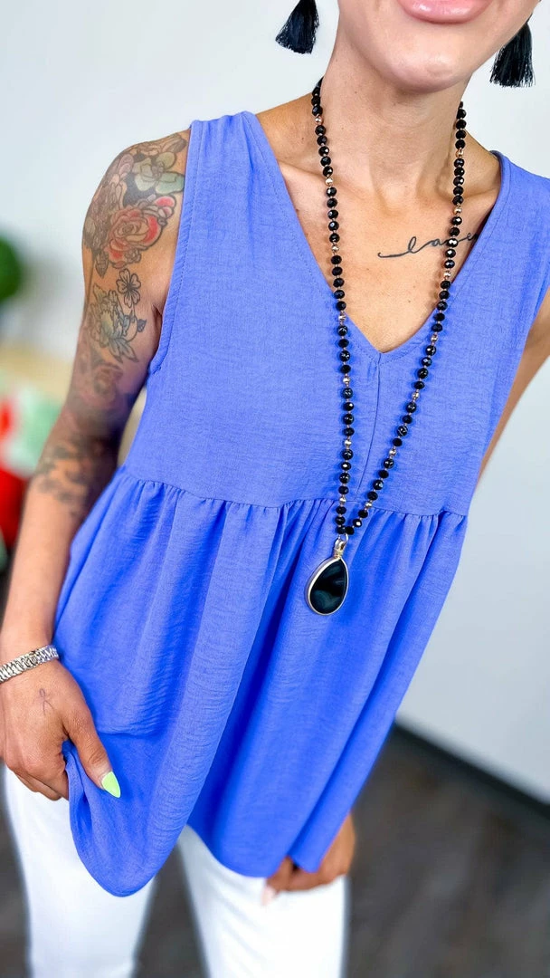 The ZigZag Stripe TOPS & TUNICS Blue Hampton Hills Tank