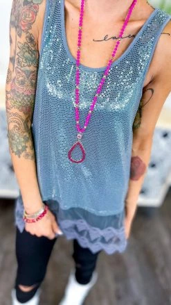 Origami Blue Joyful Glow Tank