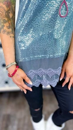 Origami Blue Joyful Glow Tank