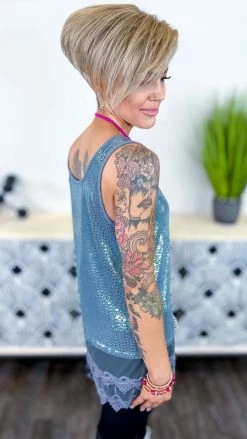 Origami Blue Joyful Glow Tank