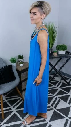 The ZigZag Stripe Blue Modern Style Jumpsuit [NO RETURNS] JUMPSUITS & ROMPERS