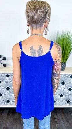 The ZigZag Stripe Blue Night Train Tank TOPS & TUNICS