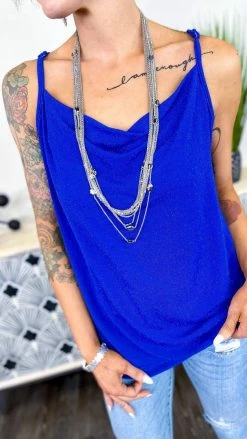 The ZigZag Stripe Blue Night Train Tank TOPS & TUNICS