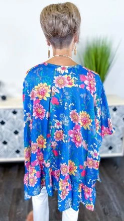 Umgee OUTERWEAR Blue Pretty And Proper Cardigan