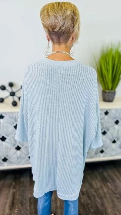 The ZigZag Stripe Blue Pretty Epiphany Cardigan