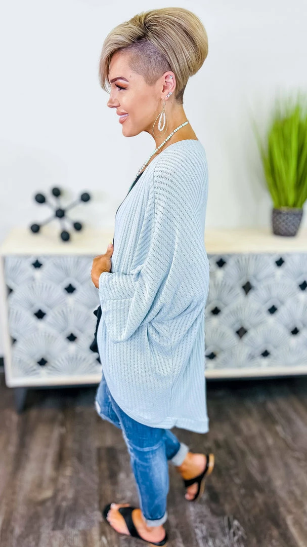 The ZigZag Stripe Blue Pretty Epiphany Cardigan