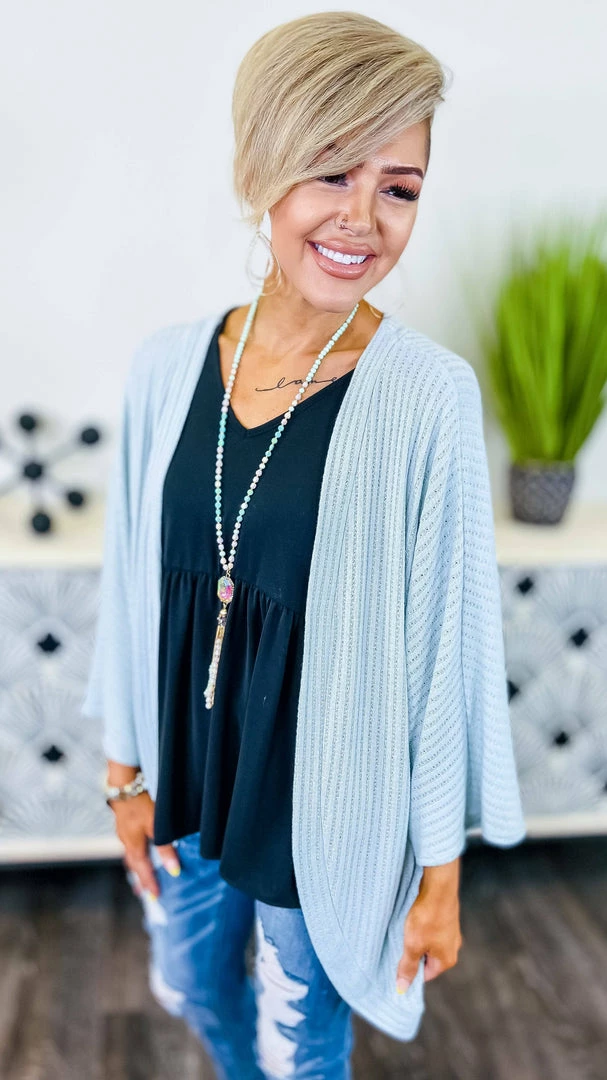 The ZigZag Stripe Blue Pretty Epiphany Cardigan