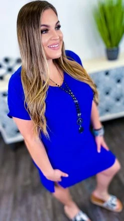 The ZigZag Stripe Blue Pure Memories Dress