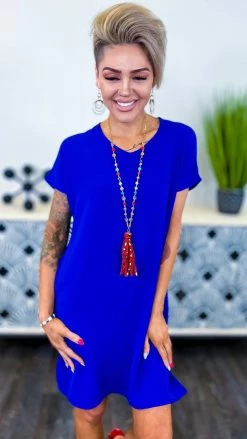 The ZigZag Stripe Blue Pure Memories Dress